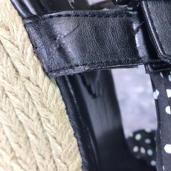 Laura Ashley Kilby Satin Fabric Polka Dot Espadrille Wedges WMS 10B☀️Like NEW☀️ - Picture 12 of 13